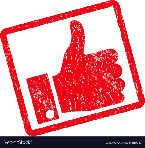Thumb Up Icon Rubber Stamp Royalty Free Vector Image