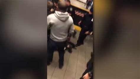 Fight In Brooklyn Subway Station Involved Police Video Shows Fists Fly