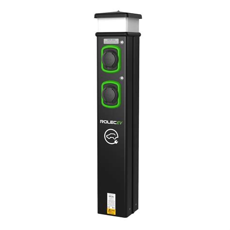 Ev Charging Pedestal With 2 X 32a Type 2 Sockets