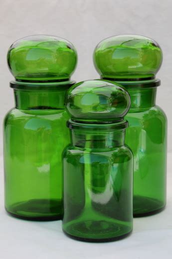 Buy kitchen glass canisters & jars and get the best deals at the lowest prices on ebay! Mod vintage green glass kitchen canisters, airtight seal ...