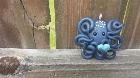 Polymer Clay Octopus Necklace Octopus Necklace Etsy Polymer Clay