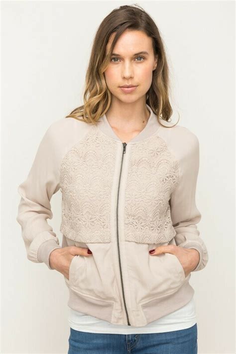 Lace Bomber Jacket