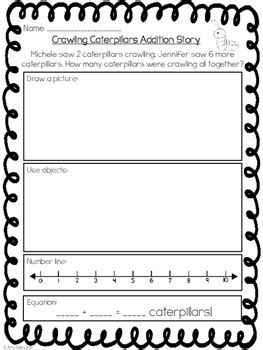 buggy kindergarten addition number stories by amy kelley