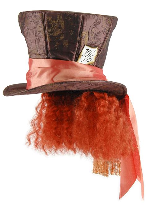 Wonderland Mad Hatter Costume Hat With Hair