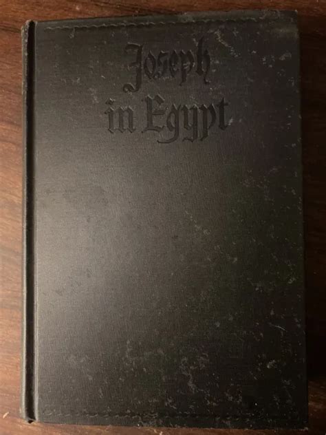 Joseph In Egypt Volume One By Thomas Mann 1938 Hardcover 1sted6th