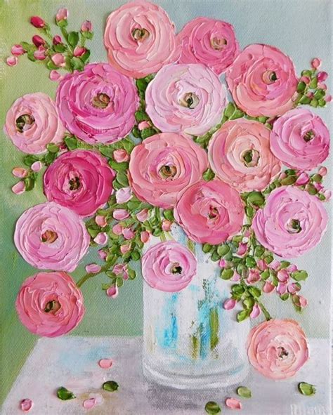 Pin By Ellen Bounds On Watercolor Flower Custom Oil Painting