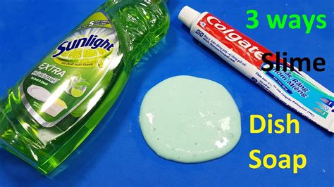Diy 3 Ways Slime Dish Soap Top 3 Amazing Slime With Dish Soap Youtube