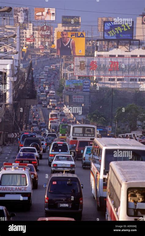 Traffic Jam Manila Philippines Stock Photo Alamy