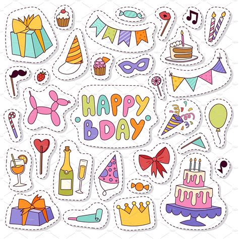 Happy Birthday Printable Stickers Printable Word Searches