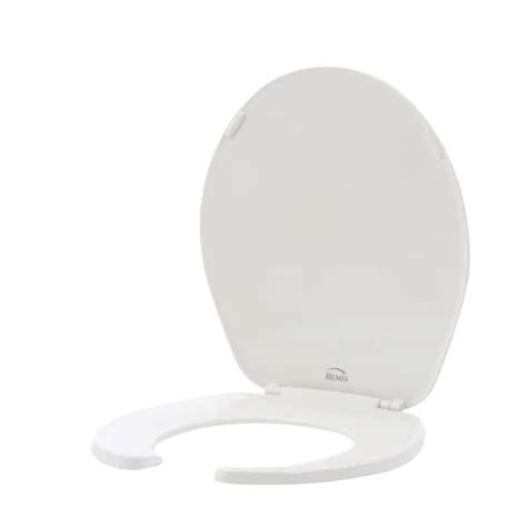 Bemis Round Open Front Toilet Seat In White 75 000 The Home Depot
