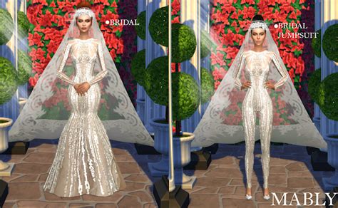 Mablystore Bridal Set Mably Sims 4 Wedding Dress Sims 4 Dresses