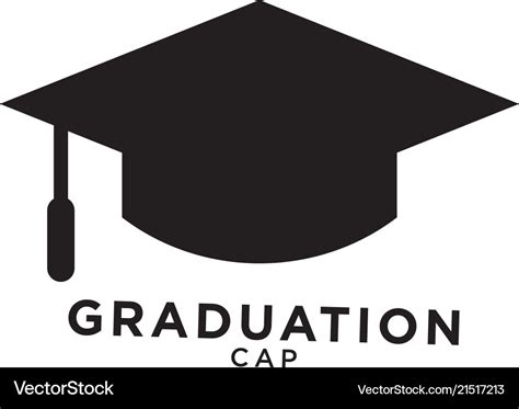 Graduation Cap Silhouette Isolated Royalty Free Vector Image