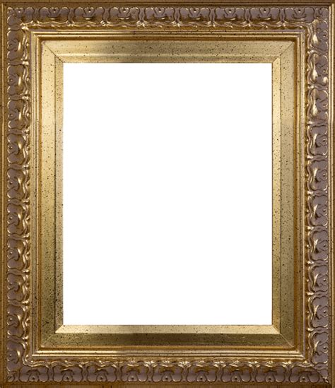 An Elegant Gold Frame With Swirls And Leaves