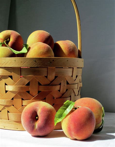 Basket Of Peaches Photograph By Lillian Bell Fine Art America