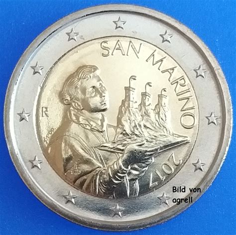 2 Euro Coin San Marino 2017 Bu Euromuenzen Agrelleu