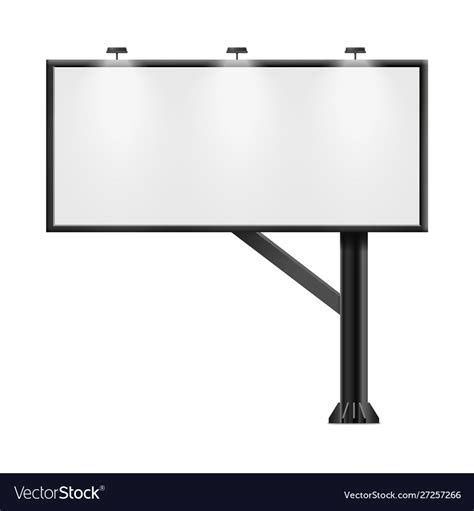 Black Billboard With Blank Ad Poster Space Vector Image