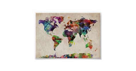 World Traveller Map Print Au