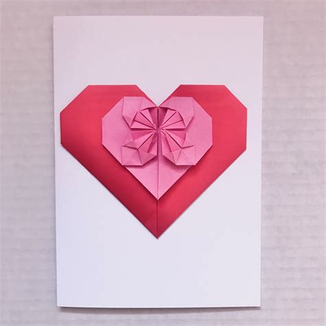 Origami Hearts Greeting Cards Valentines Day Appreciation Etsy