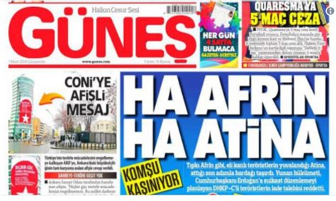 Η εφημερίδα θα βρίσκεται καθημερινώς στα περίπτερα από δευτέρα έως και σάββατο. «Τι Αφρίν, τι Αθήνα» - Απίστευτη πρόκληση από τουρκική ...