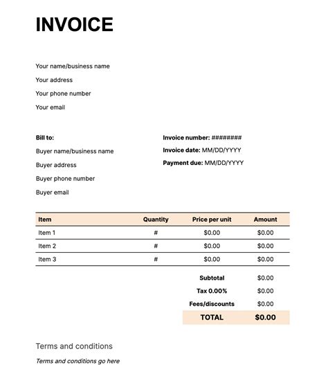 How To Make An Invoice With Free Invoice Template Zapier