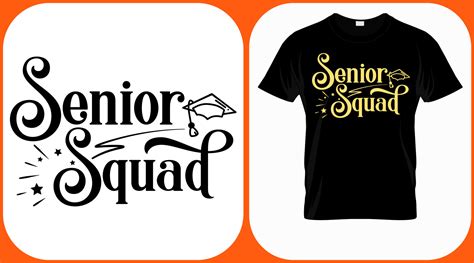 Senior Squad Class Of 2022 Vector Graduation Hand Lettering Text