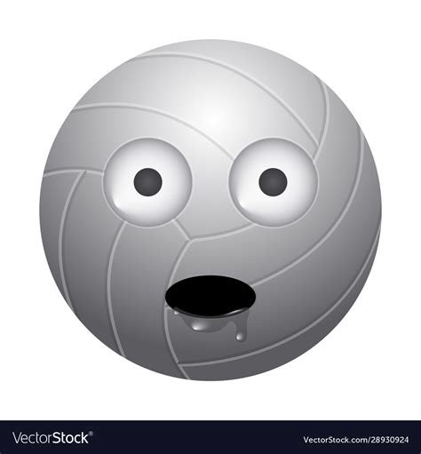 Isolated Emoji Volleyball Ball Royalty Free Vector Image