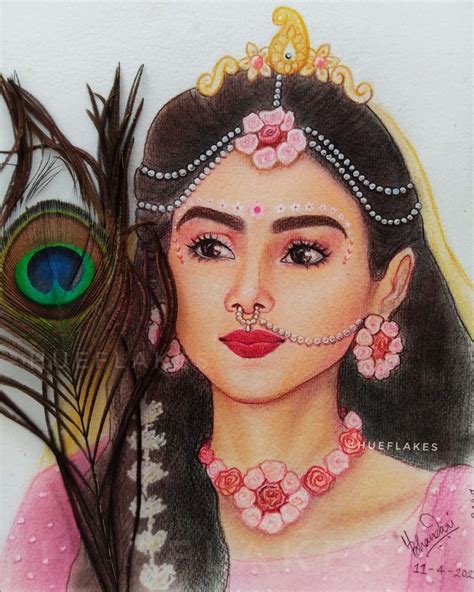 Drawing Of Mallika Singh As Radha Krishna Drawing Book Art Drawings Drawings