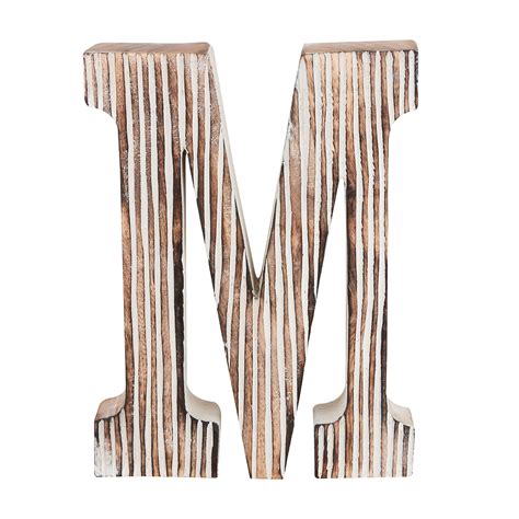 Buy Decorative Wood Letter M Standing And Hanging Wooden Alphabets