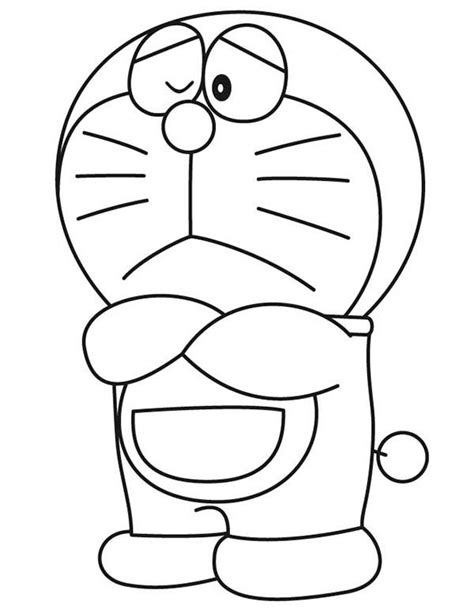 Sketsa Mewarnai Doraemon