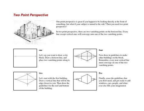 8 One Point Perspective Worksheets