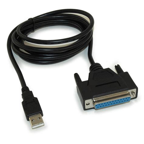 Usb To Parallel Db25 Female Legacy Printer Converter Cable 3ft