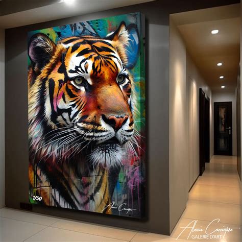 Tableau Tigre Peinture D Wall Painting Lion Painting Painting