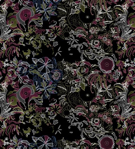 They say the earth laughs in flowers. - PATTERN - Deanne Cheuk, Textile, Neon Floral-2