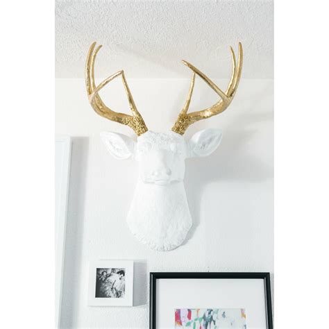 Deer Head Antlers Fake Taxidermy Wall Décor And Reviews Allmodern