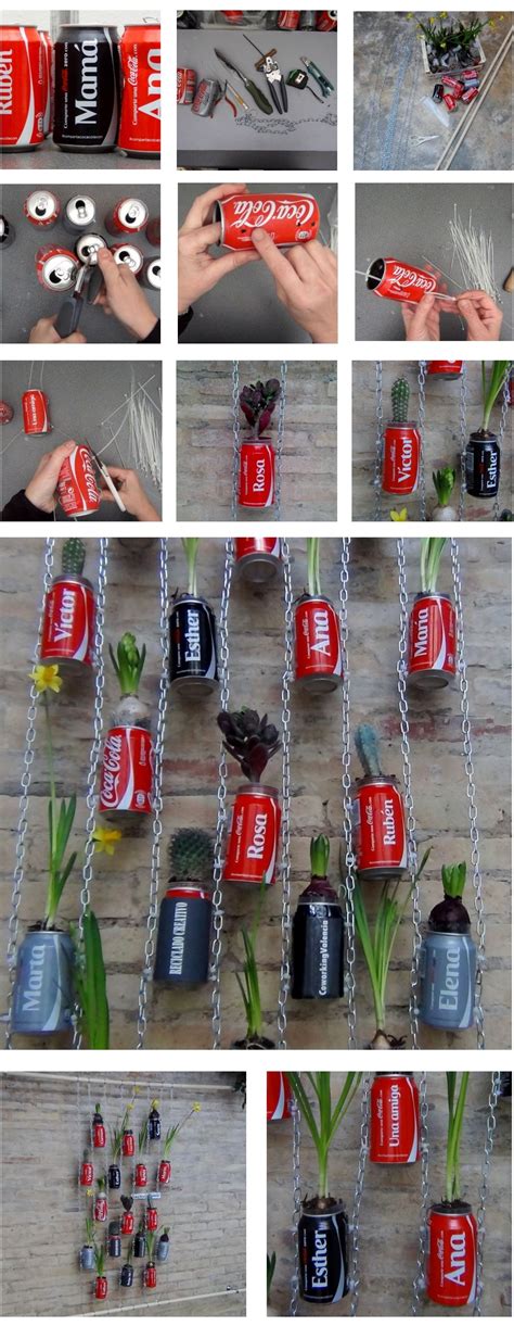 Vertical Garden Made With Recycled Coca Cola Cans Vyoutube