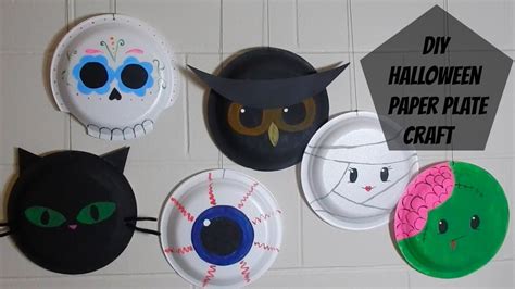 Diy Paper Plate Halloween Craft Youtube