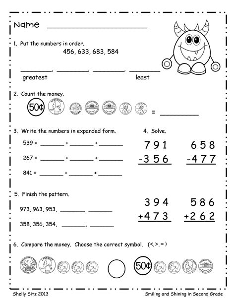 Fun Free Math Worksheets For 2nd Grade Wert Sheet