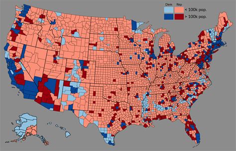 Oc 2016 Us Election Results Highlighting Counties With Over 100000