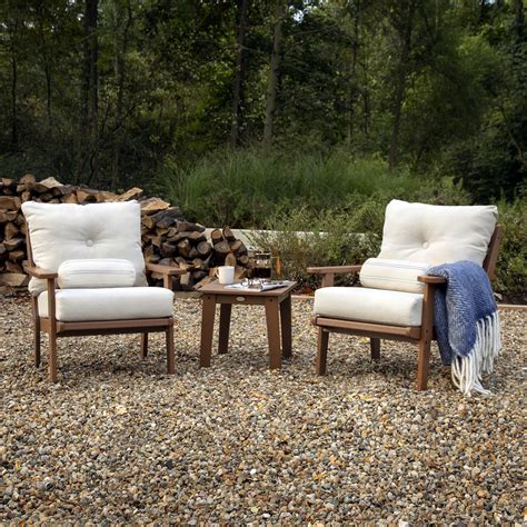 Polywood® Lakeside 3 Piece Deep Seating Chair Set