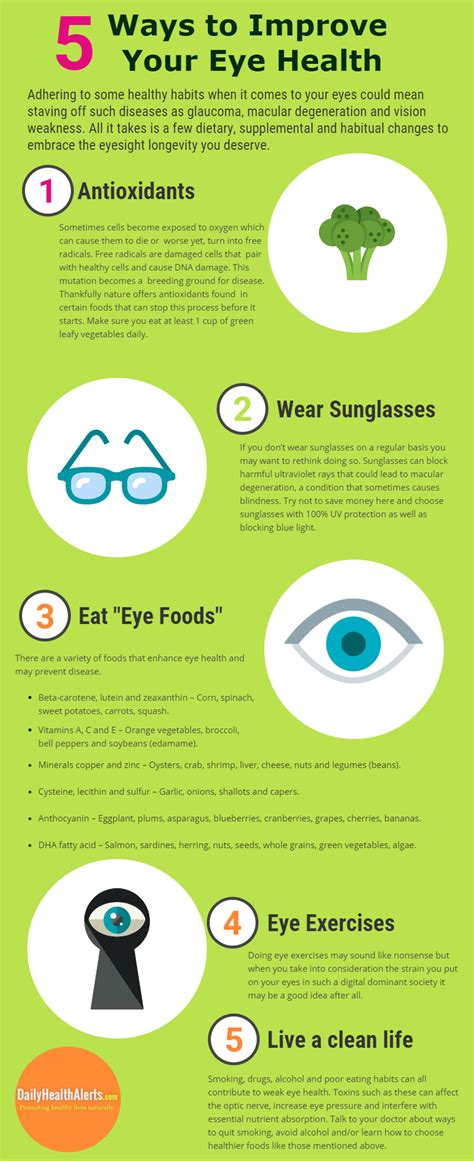 5 Ways To Improve Your Eye Health Daily Health Alerts