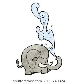 Elephant Squirting Water Cartoon Stock Illustration Shutterstock
