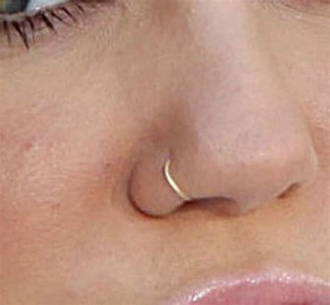 12k Gold Filled Nose Ring 22 Gauge High Quality Nose Hoop Etsy
