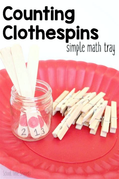 Clothespin Counting Activity For Preschoolers School Time Snippets