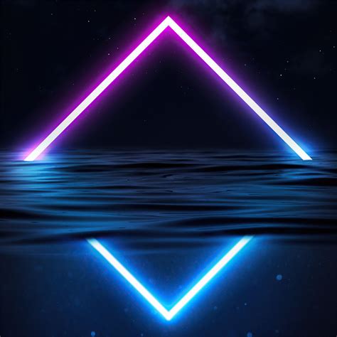 Glowing Triangle Neon Ipad Pro Wallpapers Free Download