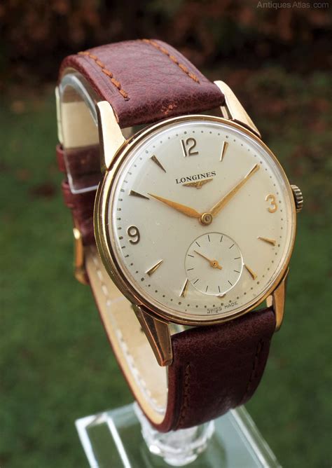 Antiques Atlas Gents 9ct Gold Longines Wrist Watch 1955