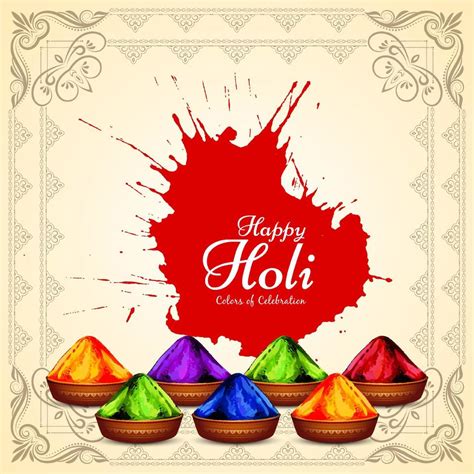 Beautiful Happy Holi Indian Festival Celebration Background Design