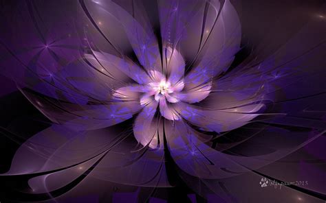Purple Blossom Fractal Art Fractals Purple