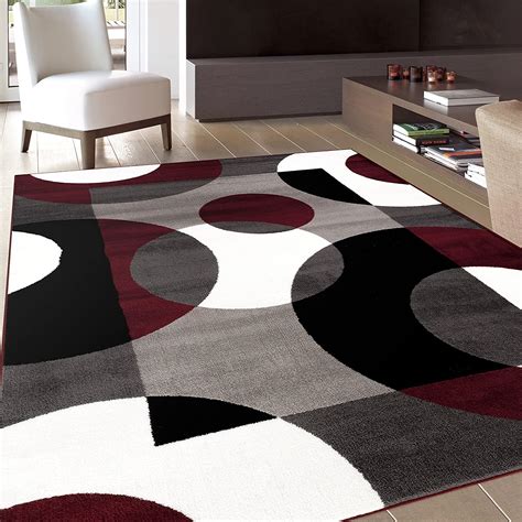 However, burgundy can go with a wide range of wall colors, depending on the look you're going for. Area Rug Designer Carpet Modern Circles Rug Living Room ...