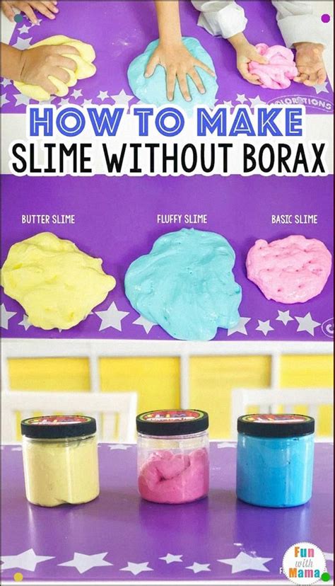 See How To Make Slime Without Borax For Kids Via Funwithmama Diy