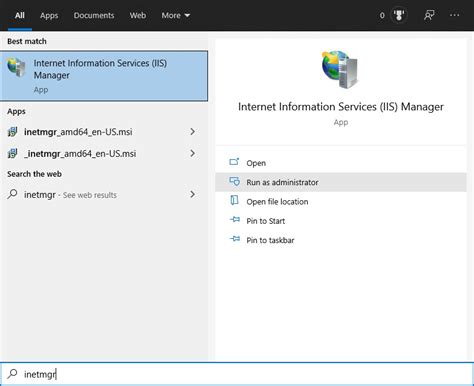 Internet Information Services Iis Manager Windows